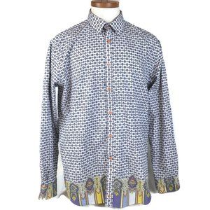 Thomas Dean Shirt Size L Colorful Button Down